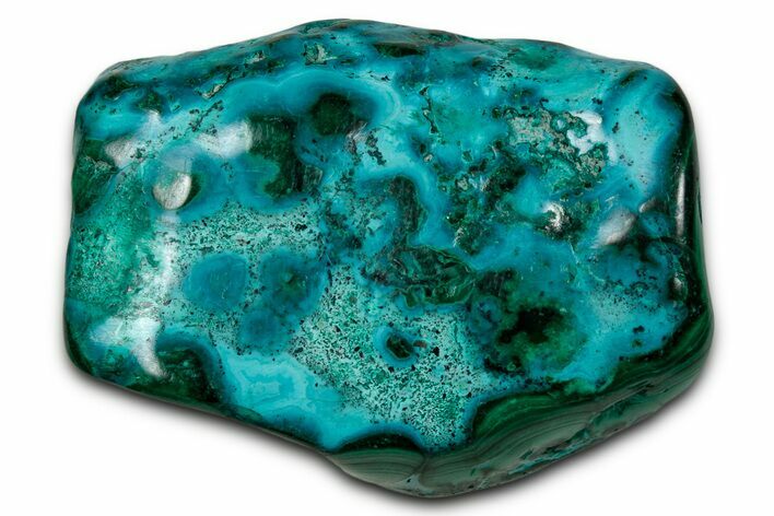 Vibrant Polished Malachite with Chrysocolla - DR Congo #336871